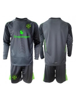 Detské Futbalové oblečenie Manchester United Brankarsky 2025-26 Dlhy Rukáv - Preč (+ trenírky)